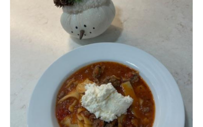 Christmas in a bowl! (Lasagna Soup)